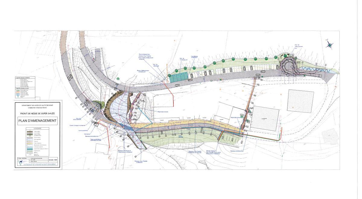 travaux aménagement du front de neige