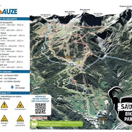 plan des pistes VTT