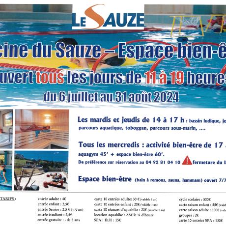 horaires ouverture piscine été 2024