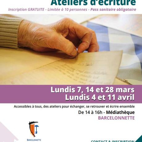 Atelier d'écriture Atelier d'écriture