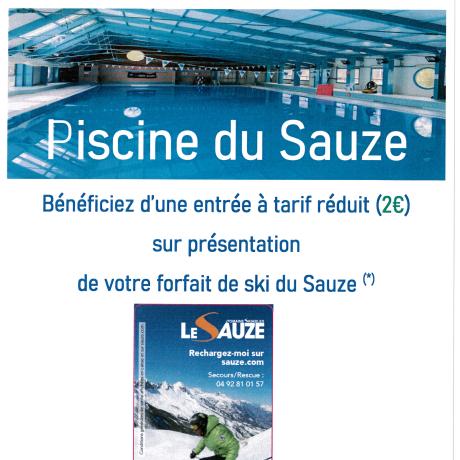 PISCINE A 2€ SUR PRESENTATION DU FORFAIT DE SKI