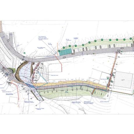 travaux aménagement du front de neige