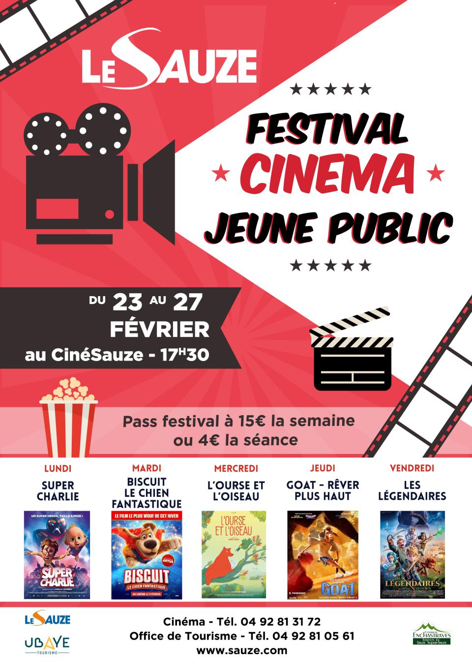 Affiche festival cinema Sauze 2026 Fev