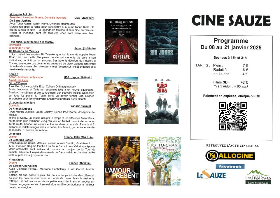 programme ciné jusqu'au 21 janvier 2025 programme ciné jusqu'au 21 janvier 2025