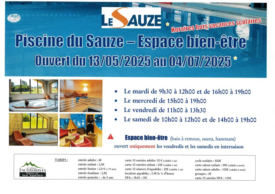 horaires printemps 2025