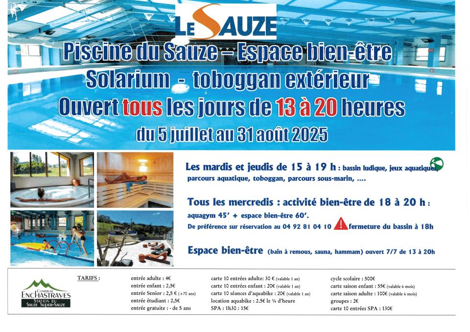 affiche horaires été 2025 affiche horaires été 2025