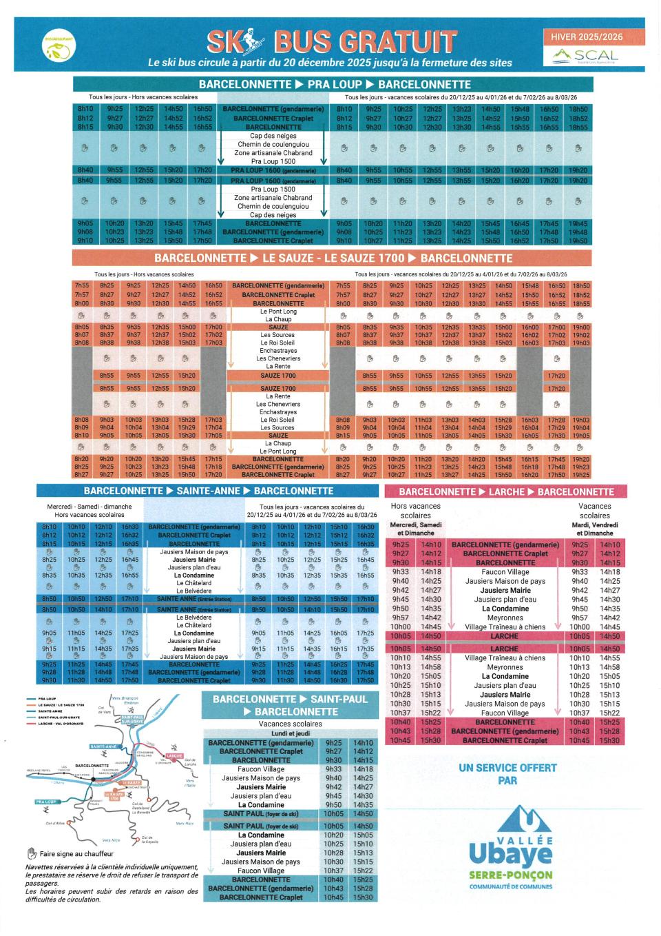 SKI BUS GRATUIT HIVER 2025 2026