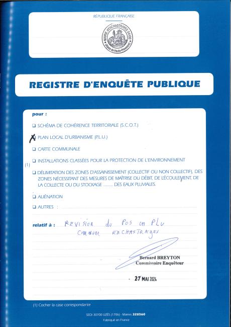 registre enquête publique