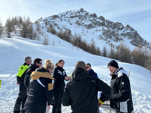 visite du site de départ de la tyrolienne