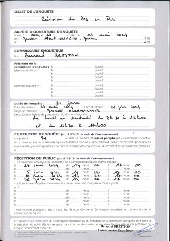 REGISTRE ENQUETE PUBLIQUE